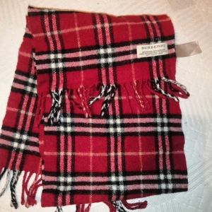 Burberry Merino Cashmere Plaid Scarf